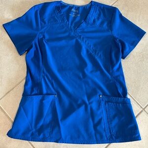 Royal blue women’s scrub top
